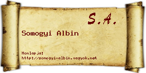 Somogyi Albin névjegykártya